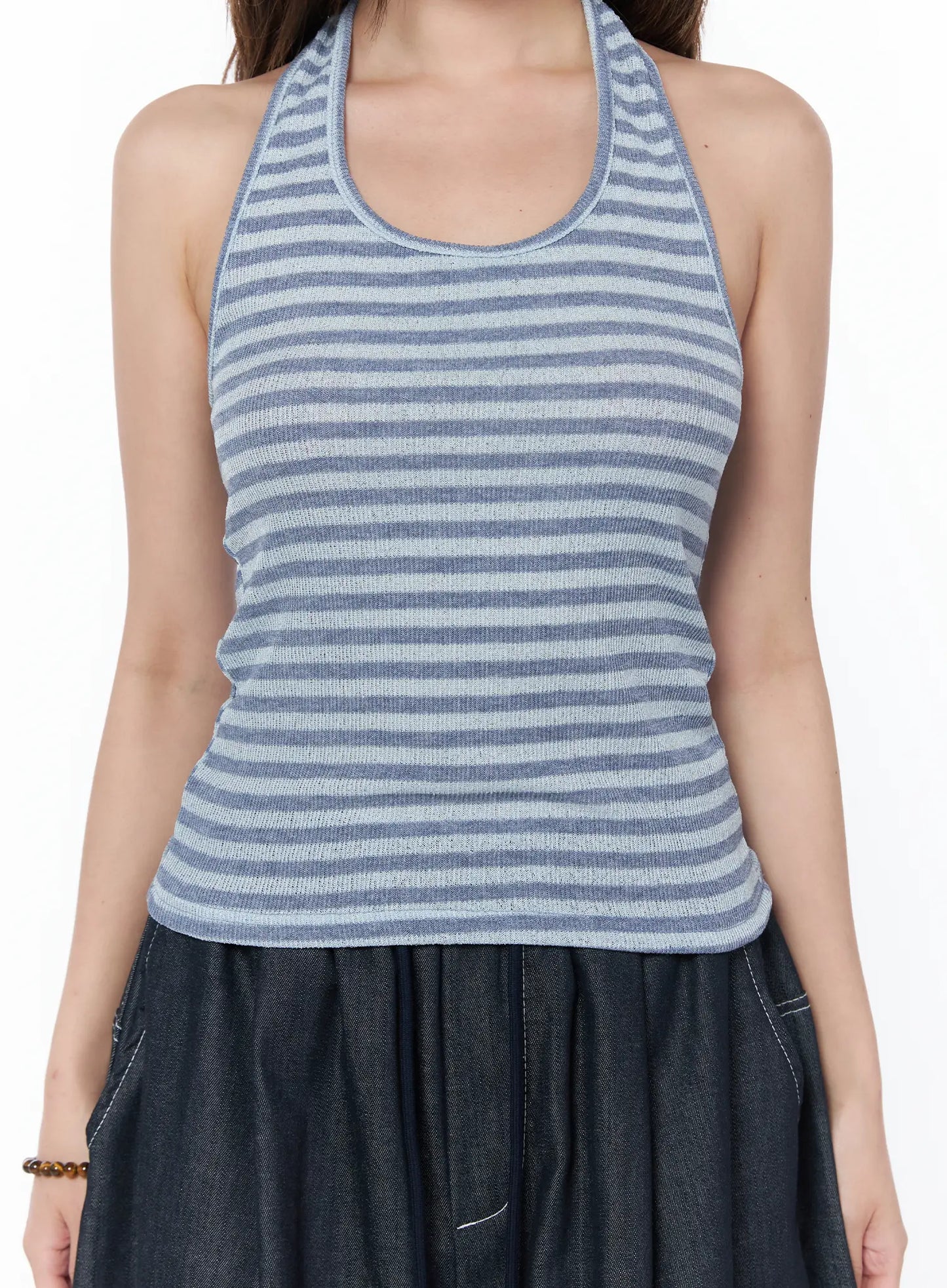 Casual Striped Halter Tank Top CY529