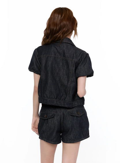 Casual Puff Short Sleeve Jacket CA522