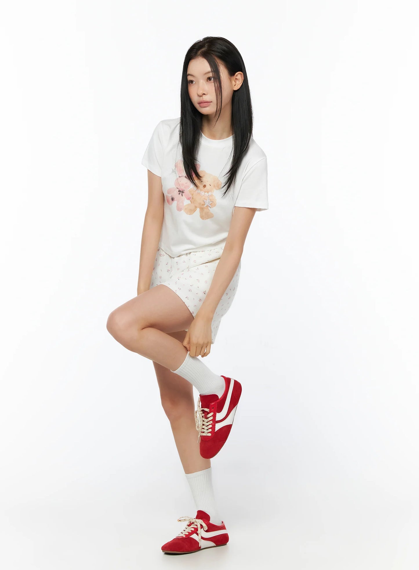 Animal Print Cropped Tee IU516