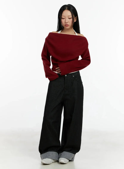 Amyra Baggy Striped Jeans ID525