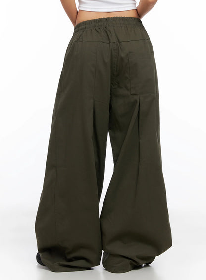 Balloon Wide Leg Cotton Pants CO515