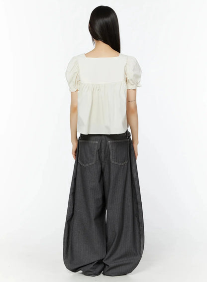 Casual Baggy Stripe Pants IU518