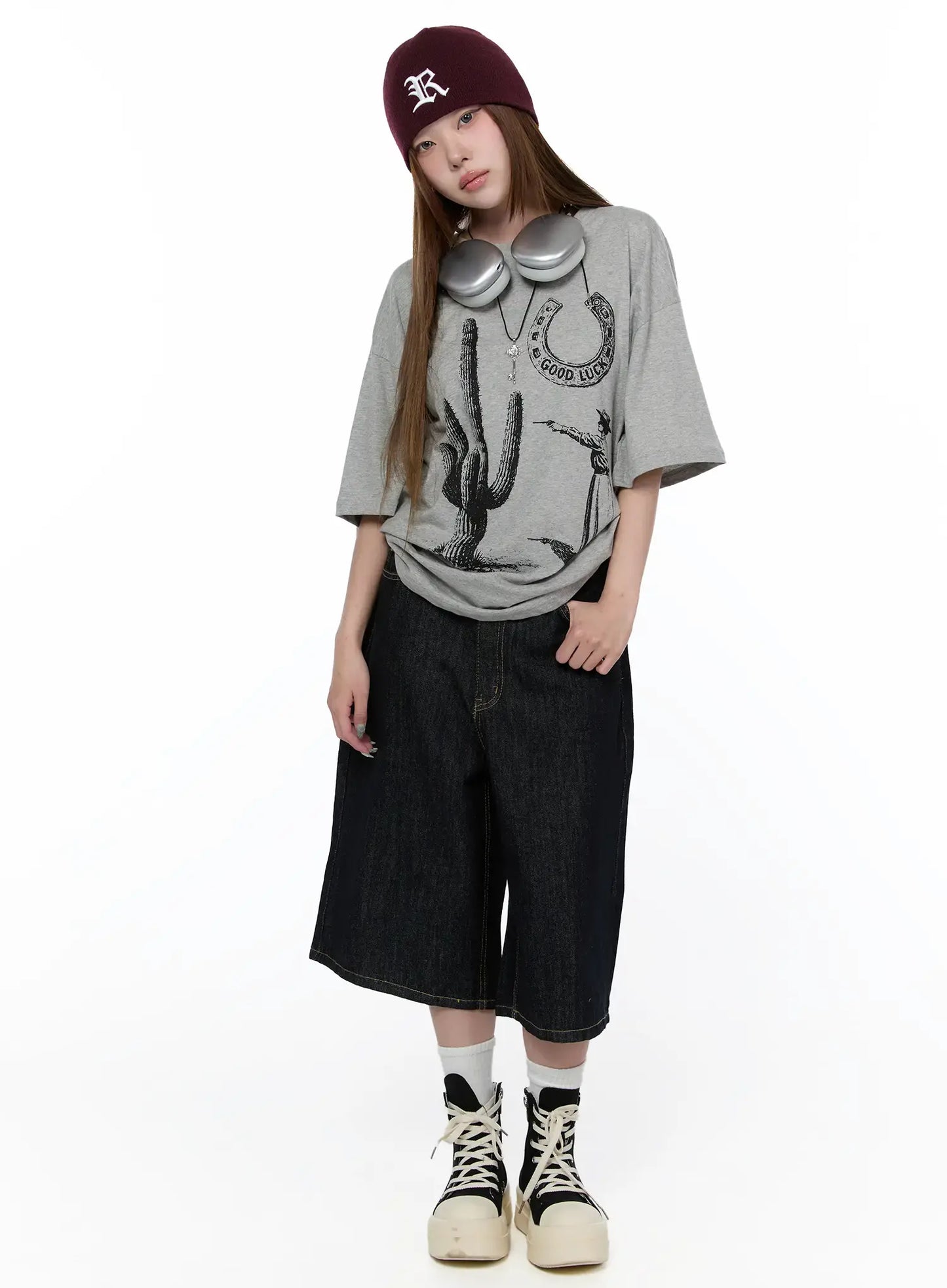 Ayleen High-Waist Wide Leg Jorts CA521