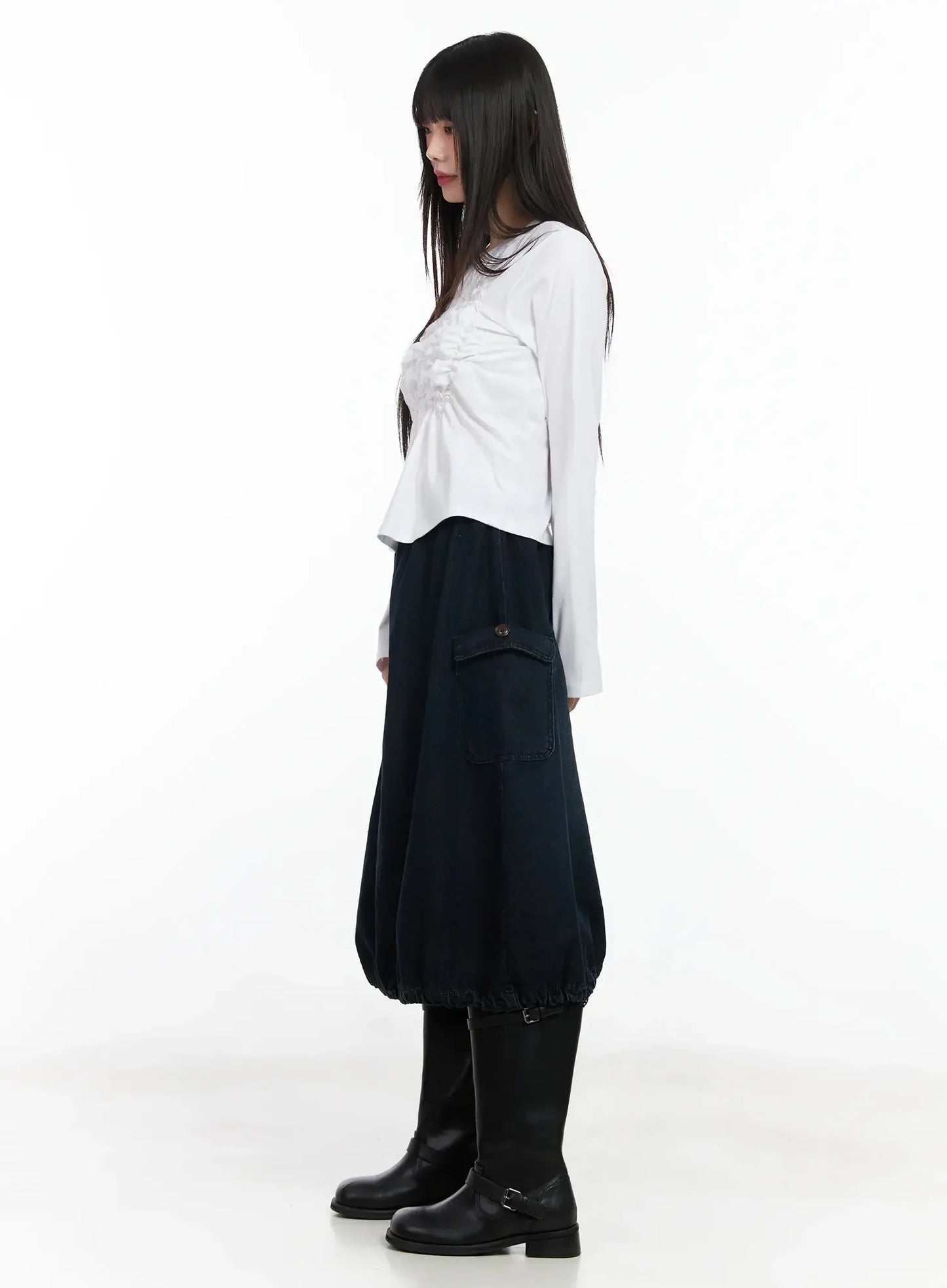 Balloon Denim Skirt IM530