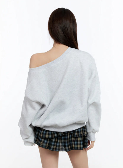 Casual Off-Shoulder Sweatshirt CN524