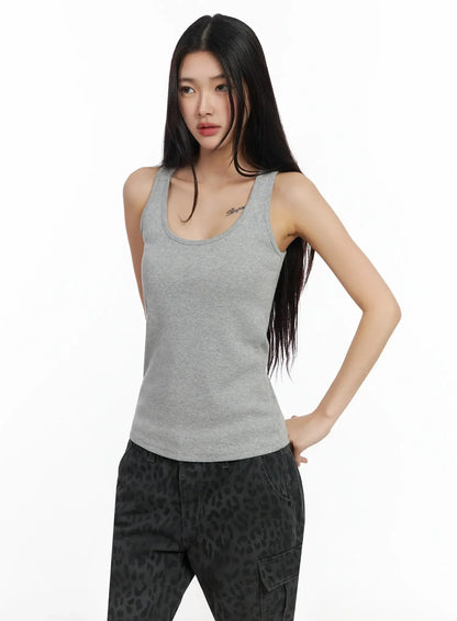 Casual Round Neck Tank Top IA508