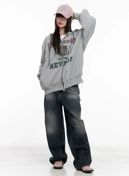Celi Vintage Wash Wide-Leg Jeans CG515