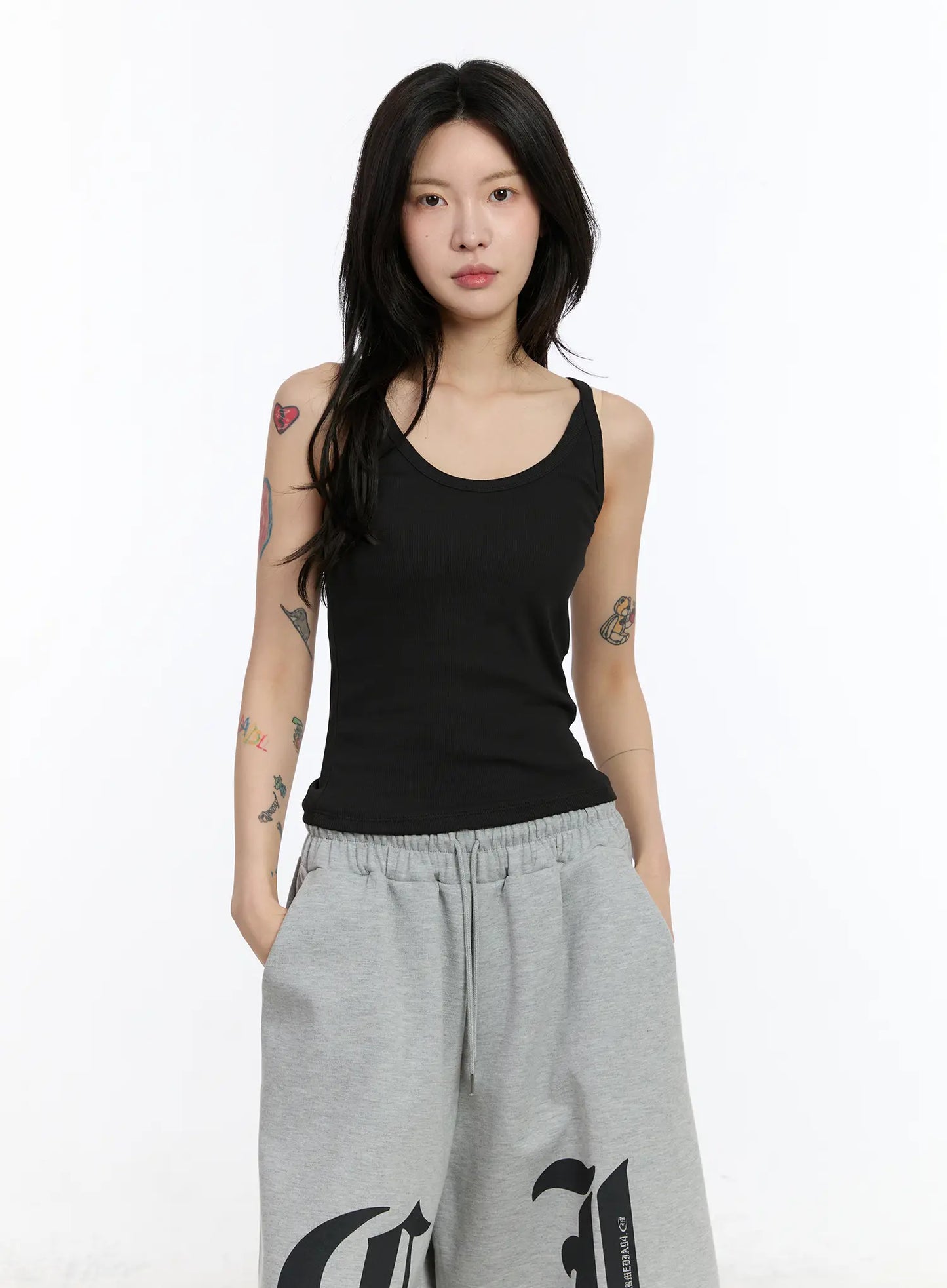 Basic Ribbed Tank Top CA506