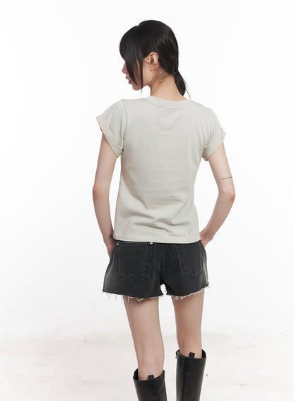 "33" Graphic Cropped Tee CY521