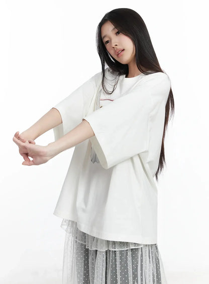 Angel Graphic Oversized T-Shirt IM506