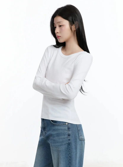 Classic Round Neck Long Sleeve Top IM519