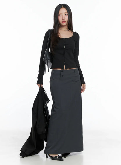 Button Long Sleeve Top CS502