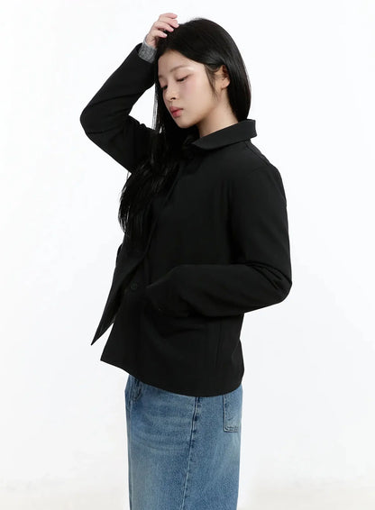 Classic Button-Up Blazer IM519