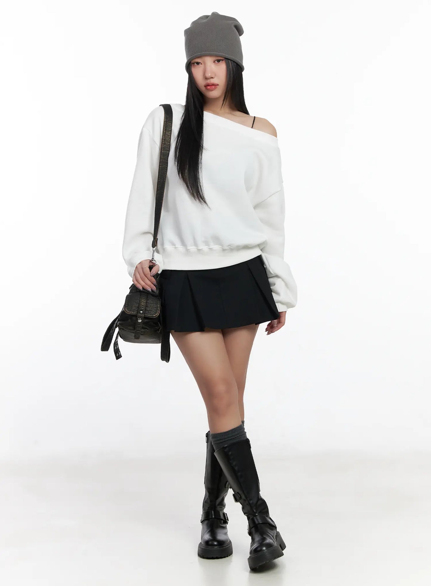 Chic Pleated Cargo Mini Skirt CF503