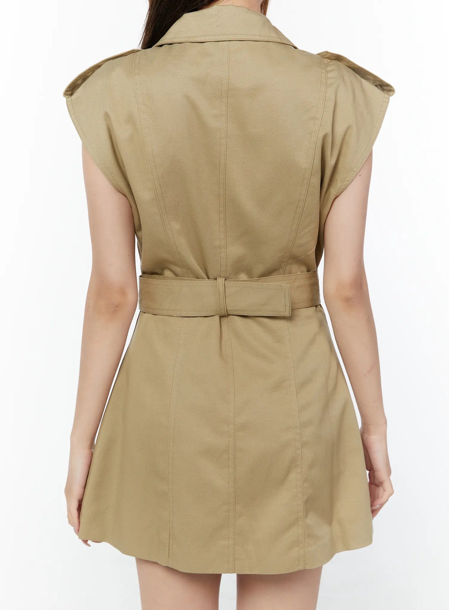 Belted Trench Mini Dress CY519