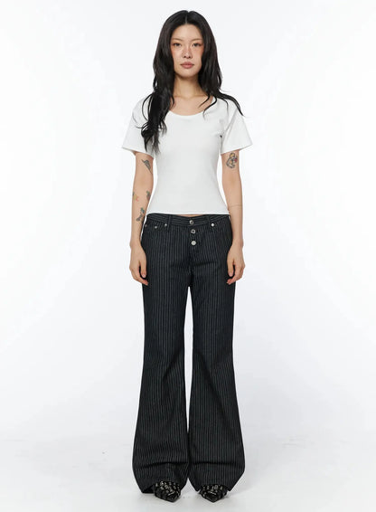 Casual Round Neck Short Sleeve Top IU508