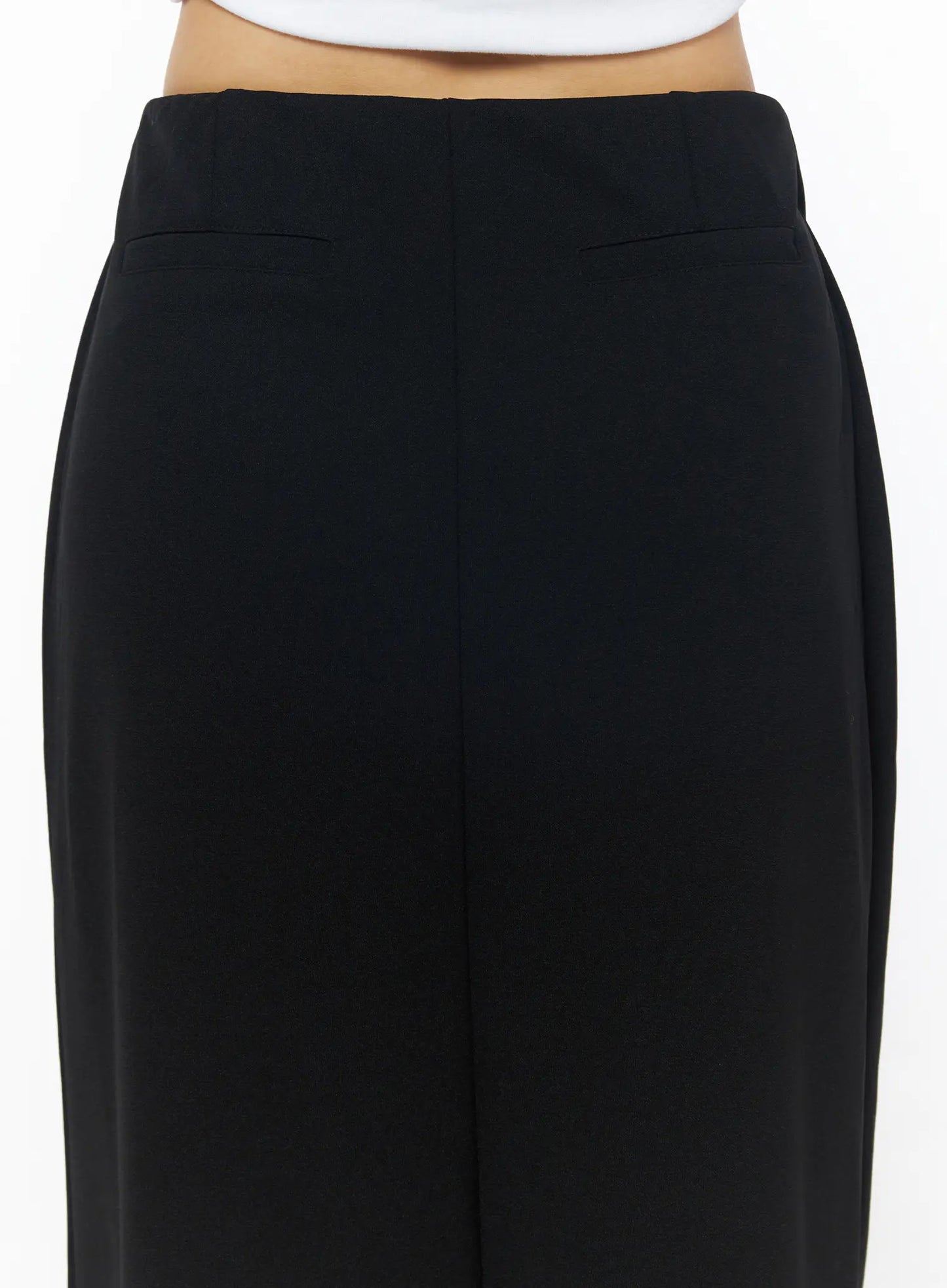 Back Slit Straight Maxi Skirt CD805