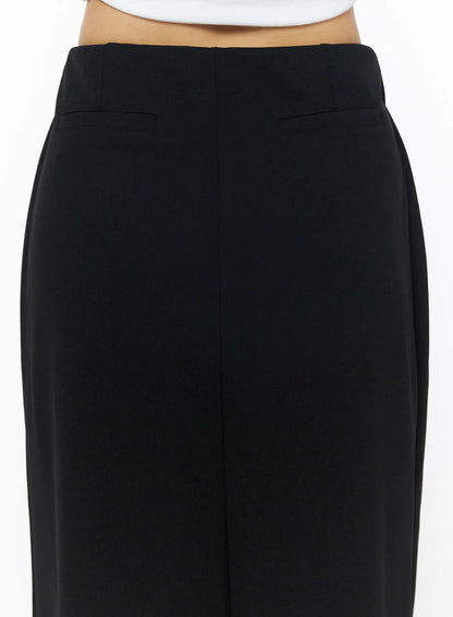 Back Slit Straight Maxi Skirt CD805
