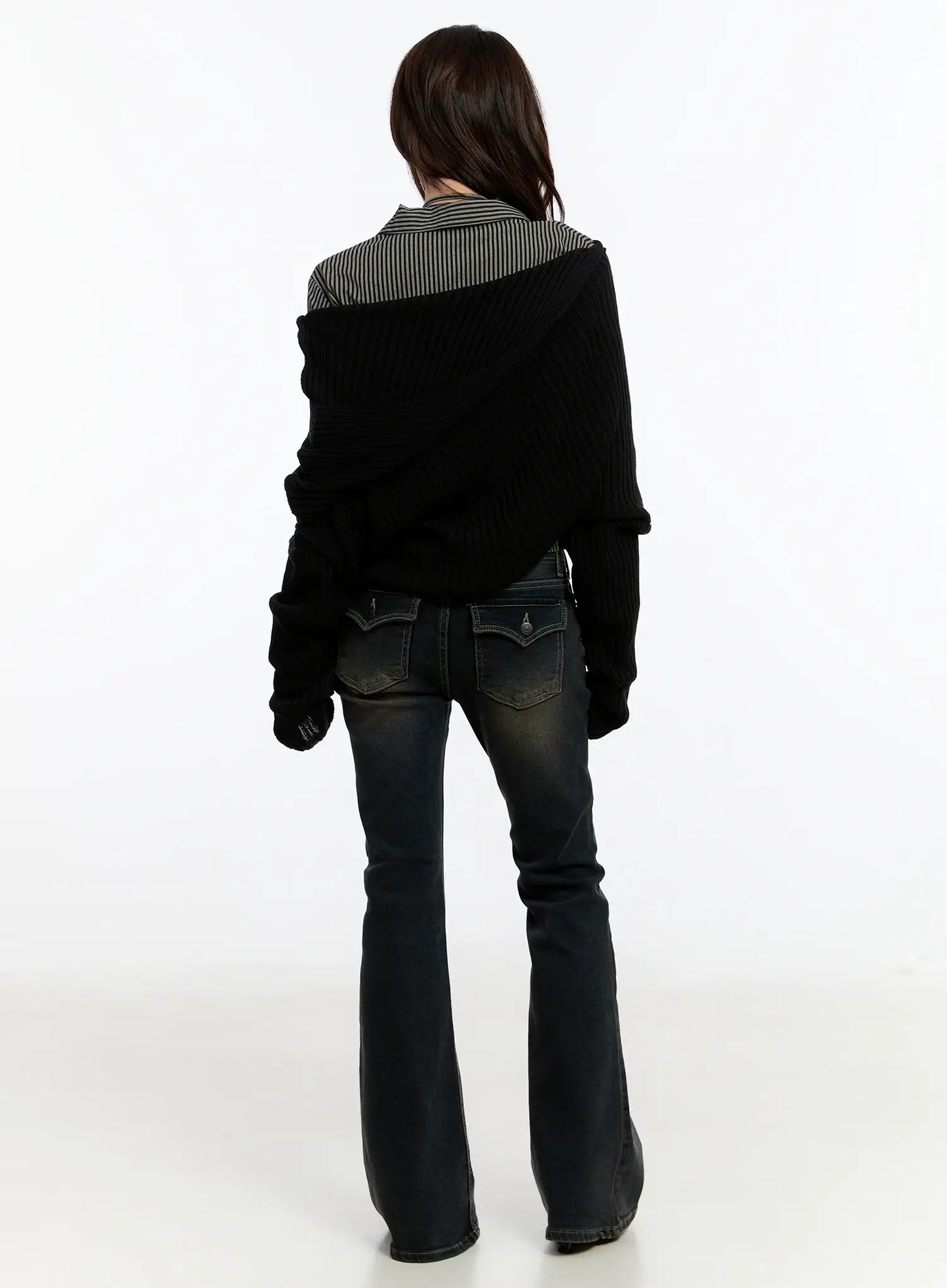 Casual Asymmetrical Knit Hoodie CN524