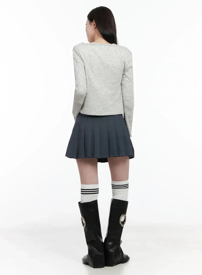 Basic Ribbed Cardigan IJ528