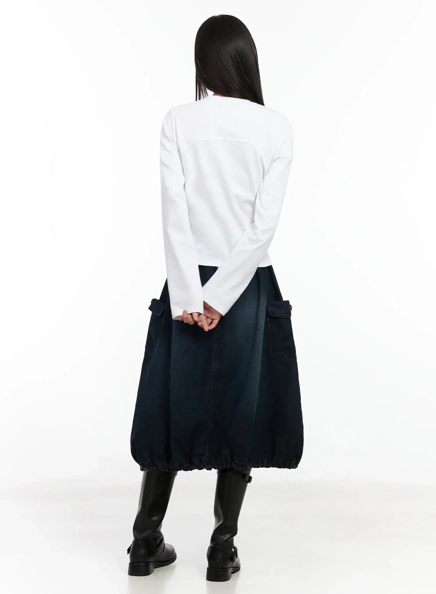 Balloon Denim Skirt IM530