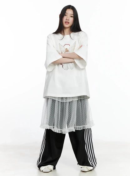 Angel Graphic Oversized T-Shirt IM506