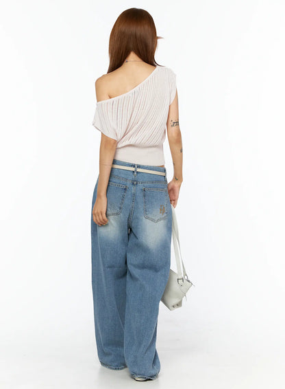 Chic Off-Shoulder Knit Top CU517