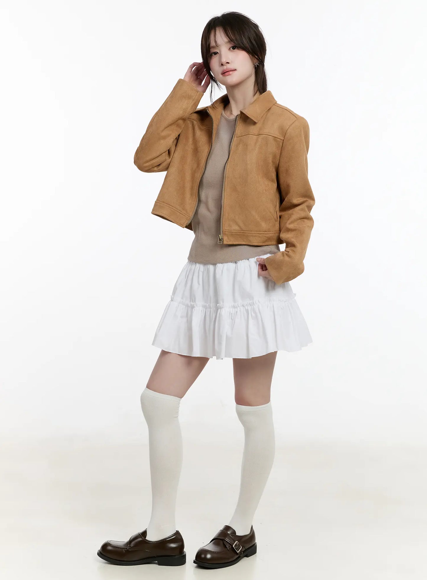Chic Suede Zip-Up Jacket CM505