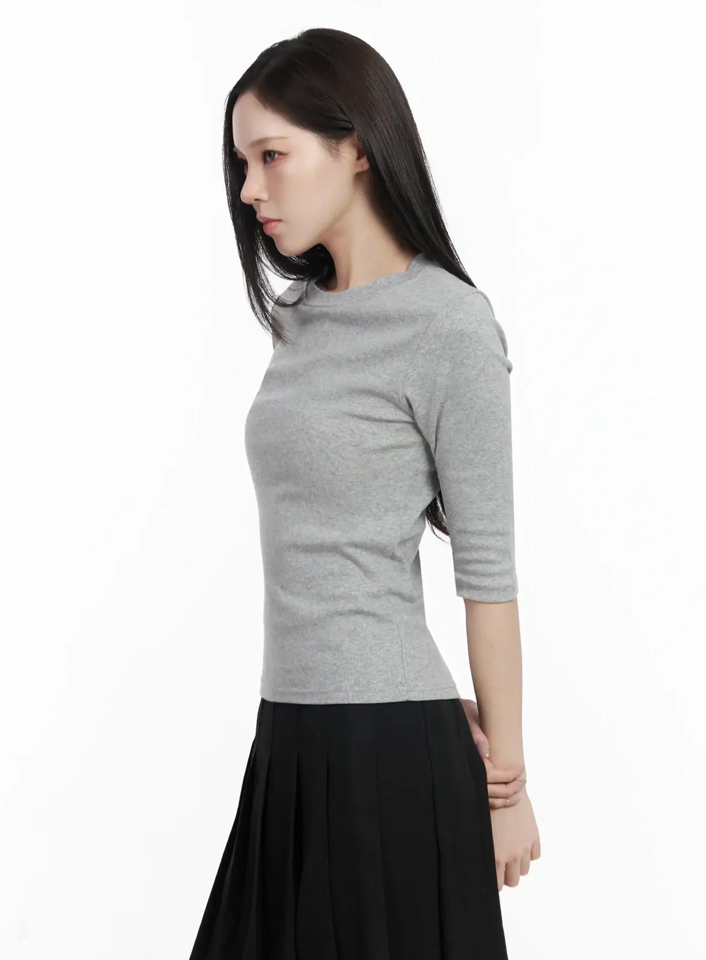 Basic Mid-Length Long Sleeve Top IF502