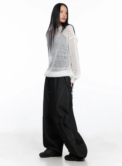 Ayra Graphic Baggy Jeans IO516