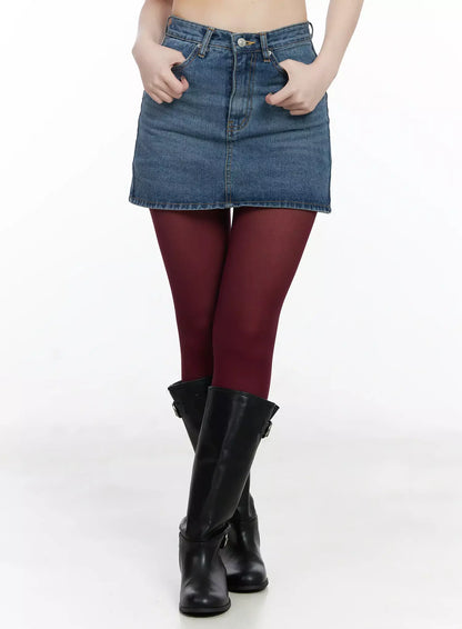 Casual Denim Mini Skirt IJ528