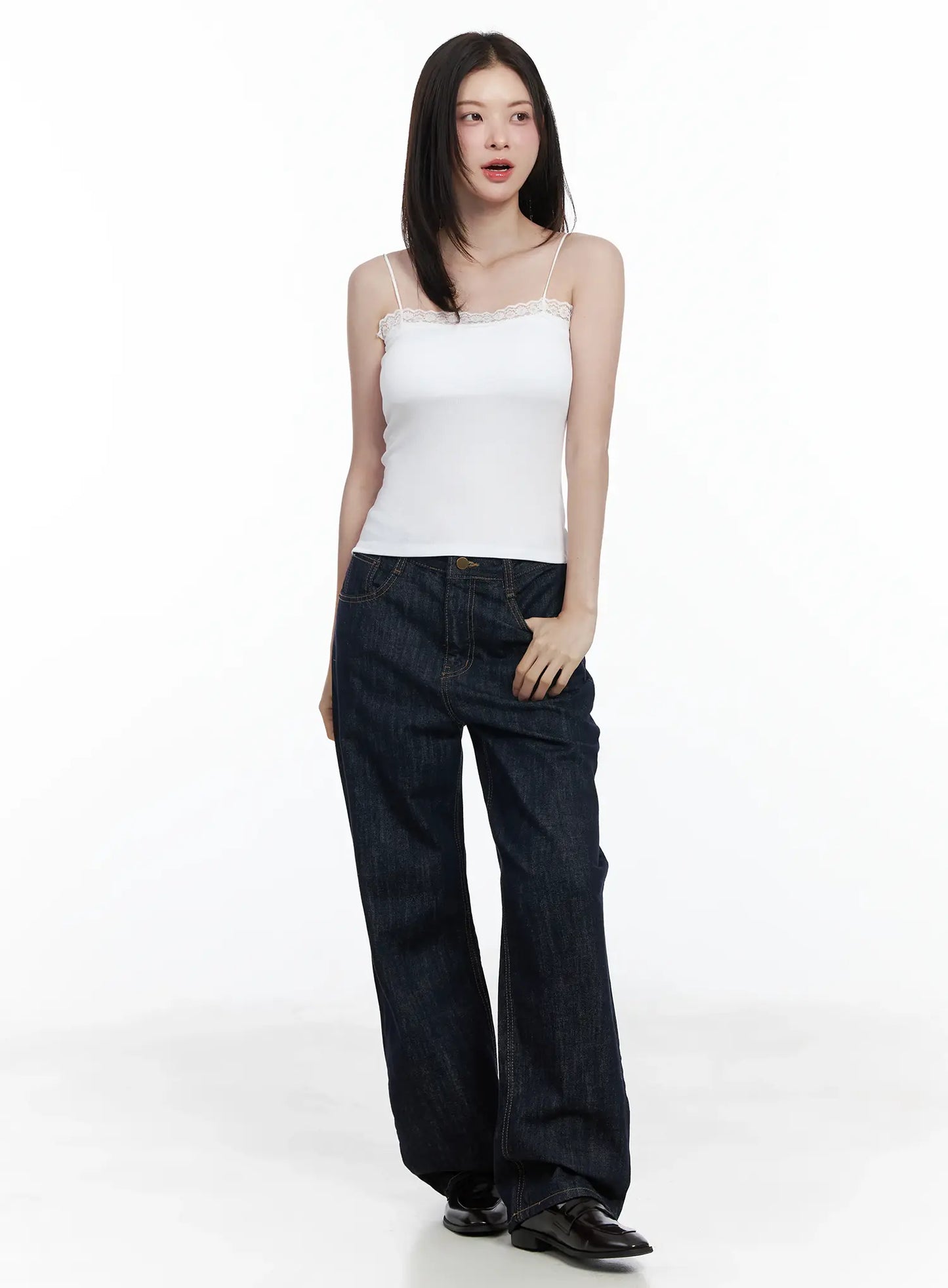 Anai Stitched Wide Leg Jeans IF520