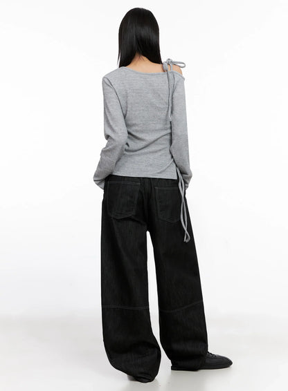 Asymmetric String Tie Top IS515