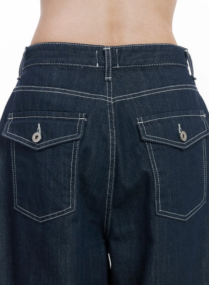 Alaya Semi-Balloon Denim Jeans IM524