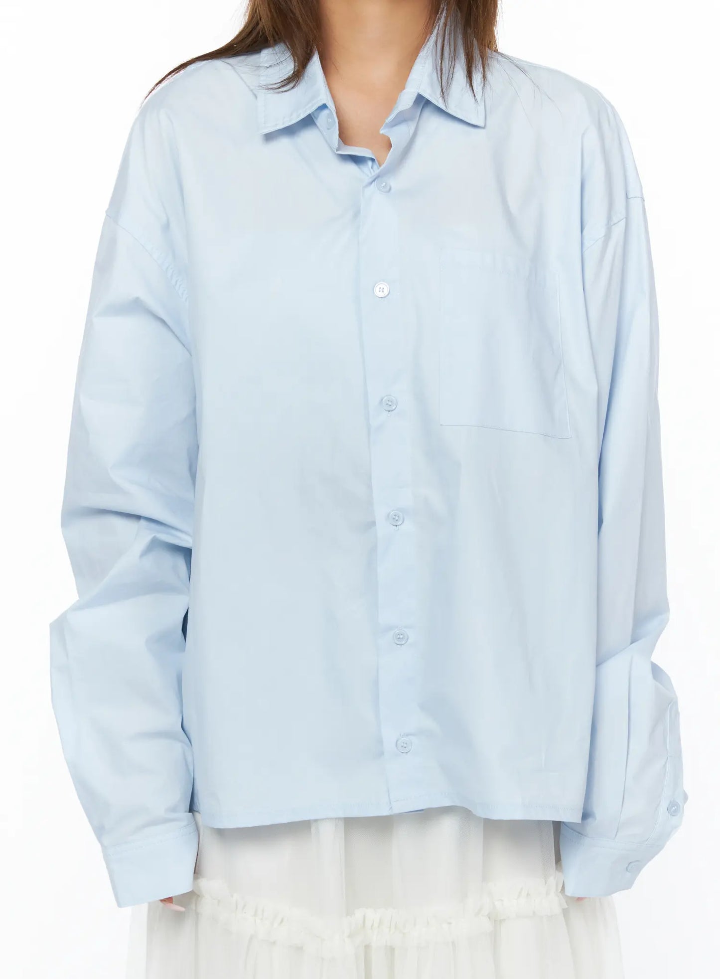 Casual Loose Fit Button-Up Shirt CA516
