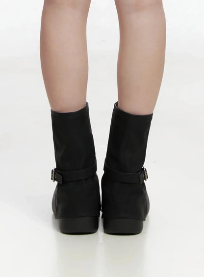 Chunky Platform Mid-Calf Boots IM503