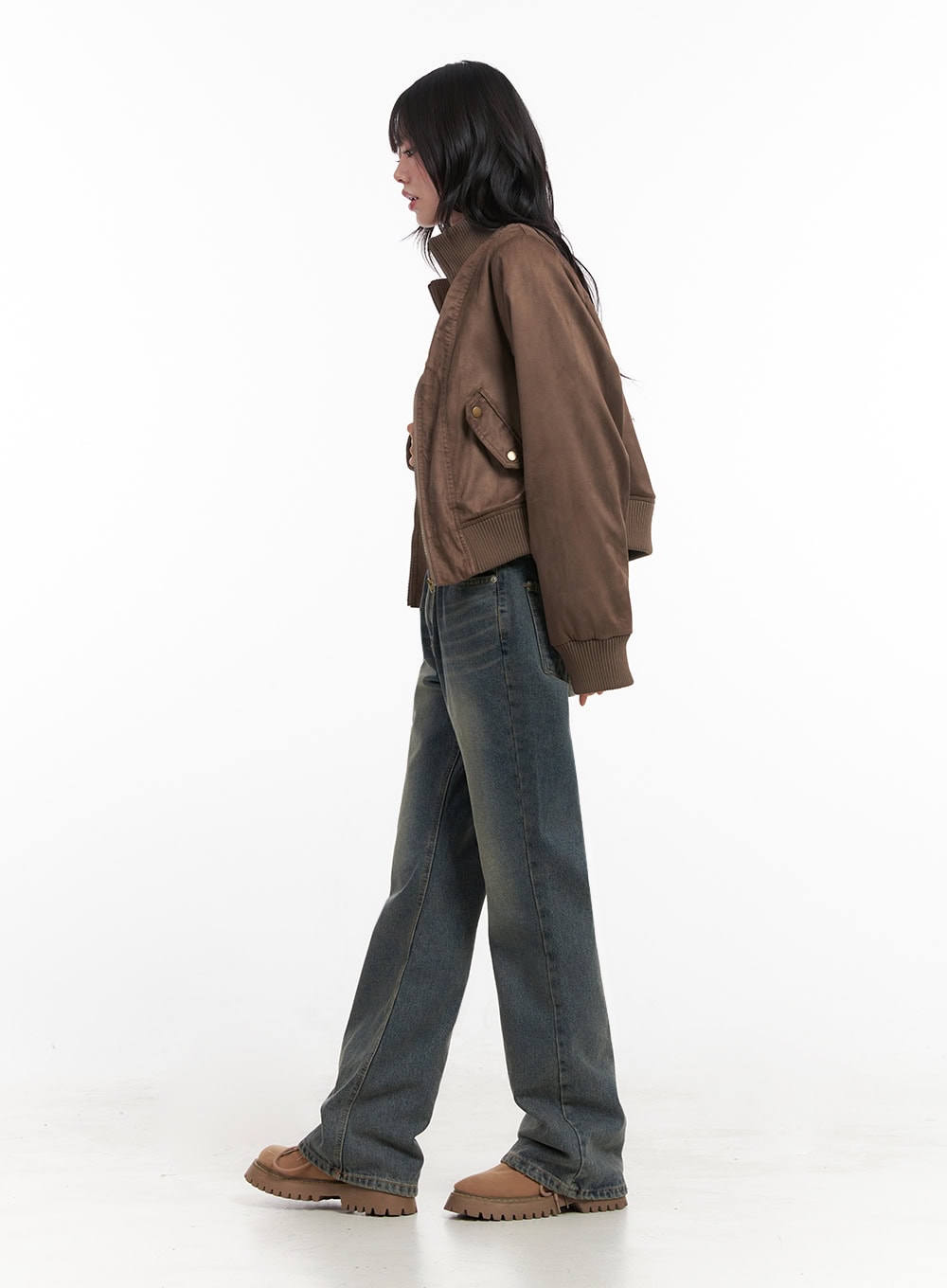 Asher Slimline Washed Bootcut Jeans ID402