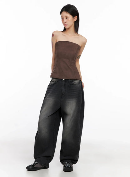 Ayra Dark Washed Baggy Jeans IS508