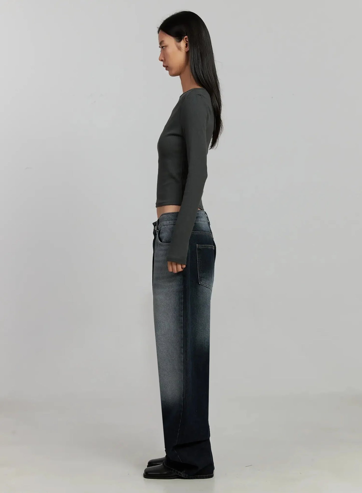 Boat Neck Long Sleeve Top IJ505