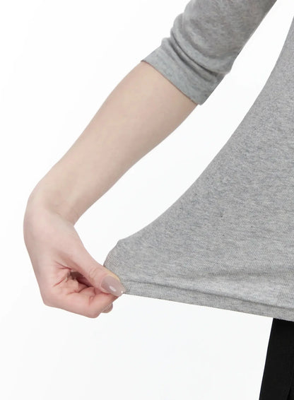Basic Mid-Length Long Sleeve Top IF502