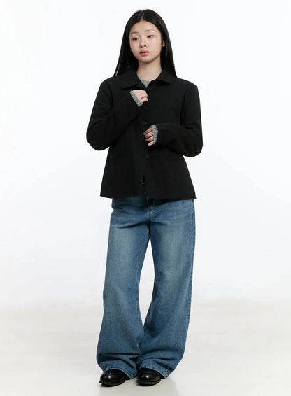 Classic Button-Up Blazer IM519