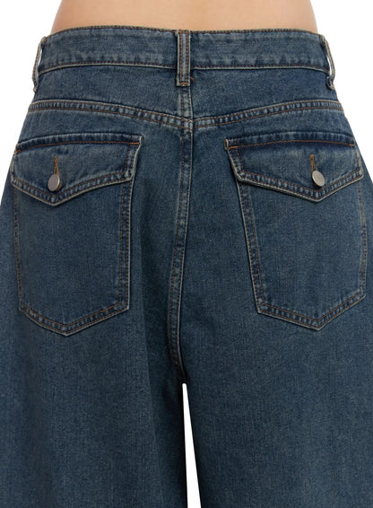 Aleena Mid-Wash Baggy Jeans IN528