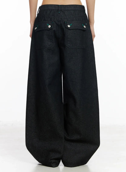 Ayah Casual Wide Leg Jeans IM530