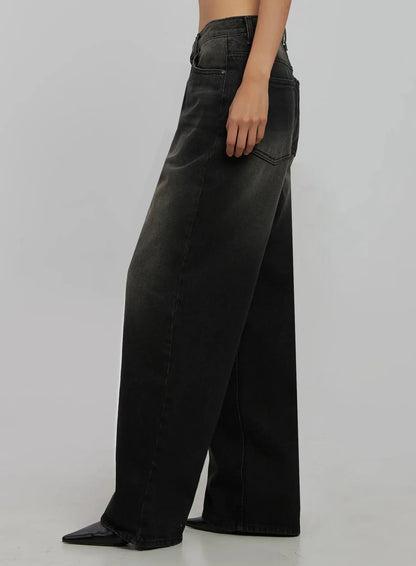Blaire Dark Washed Wide Leg Jeans IJ509