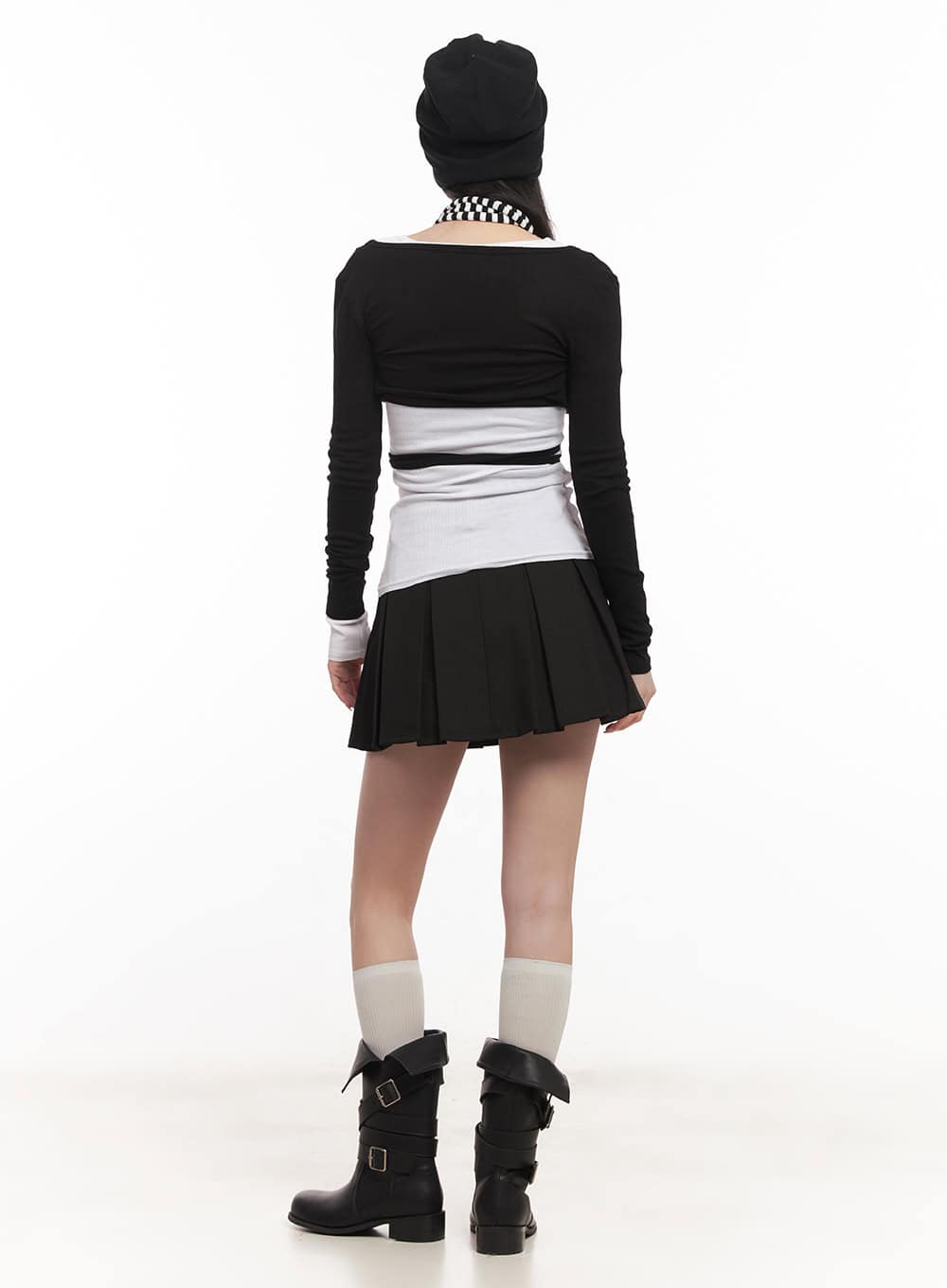 Buttoned V-Neck Long-Sleeve Top CM518