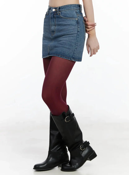 Casual Denim Mini Skirt IJ528
