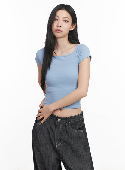Boatneck Cropped Tee IY516