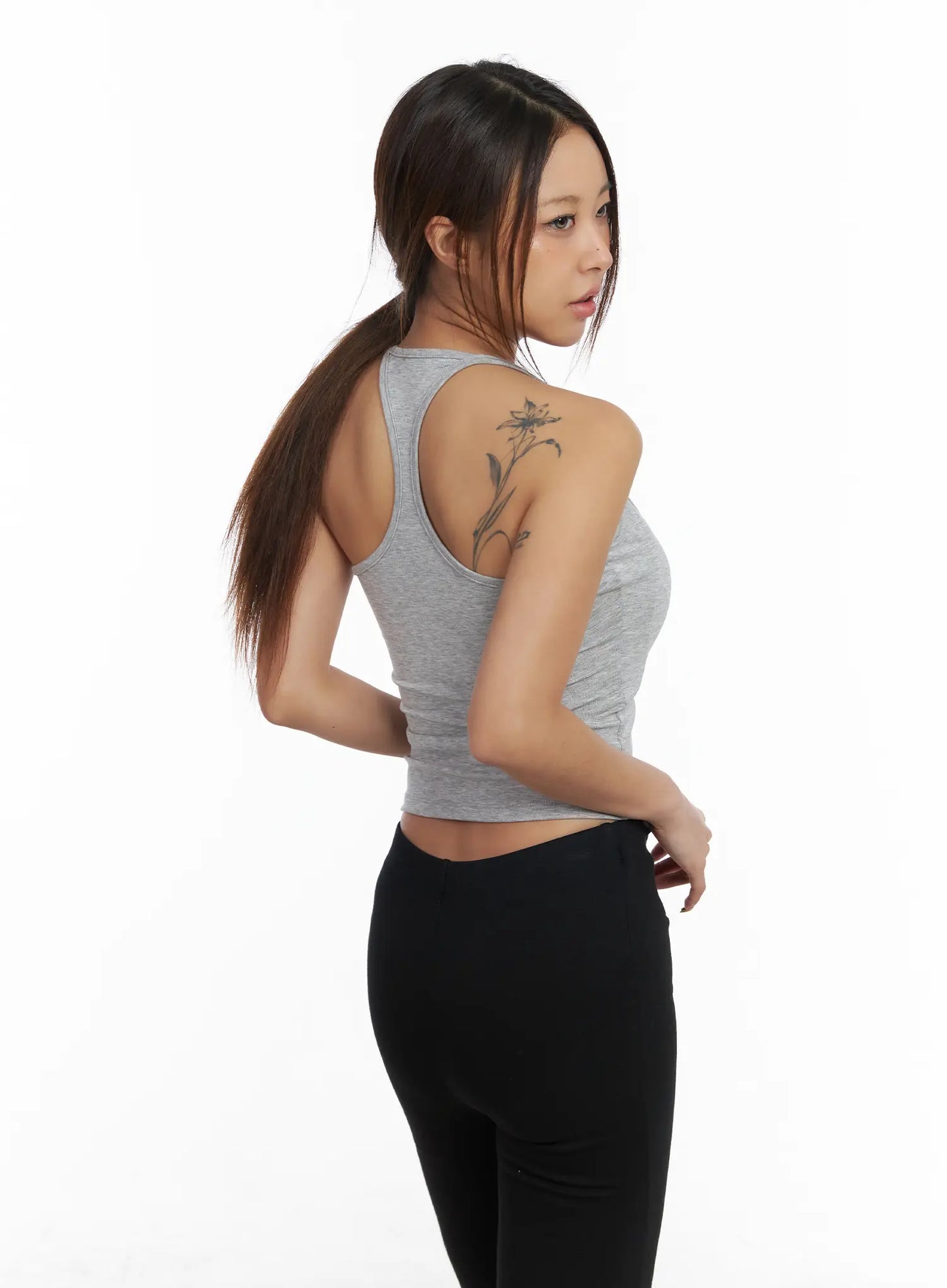 Buttoned Crop Sleeveless Top CM525