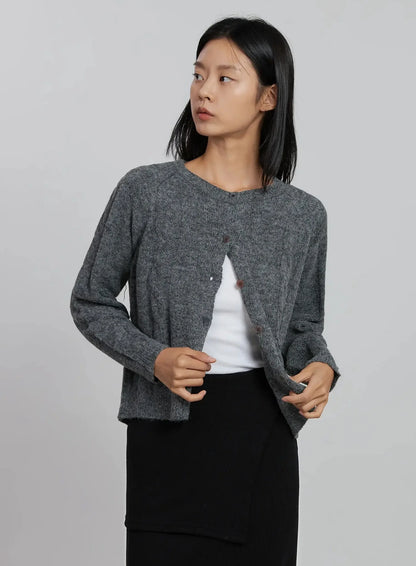 Cable Knit Cardigan ID516