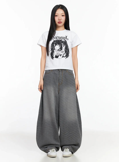 Anime Print Graphic T-Shirt CA513